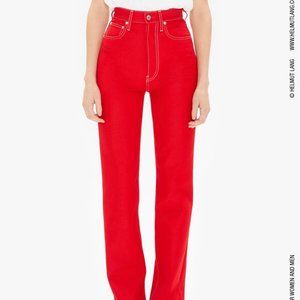 Helmut Lang Red Femme Hi Bootcut Jean